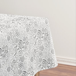 Beere Erdbeere Kirsche Schwarz Handgezeichnet Mode Tischdecke