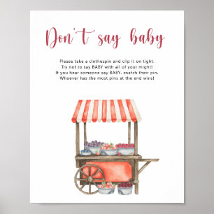 Beeren-Baby-Party - nicht Baby sagen Poster
