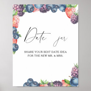 Beeren - Date-Night-Ideen. Date-Glas-Bridal-Game  Poster