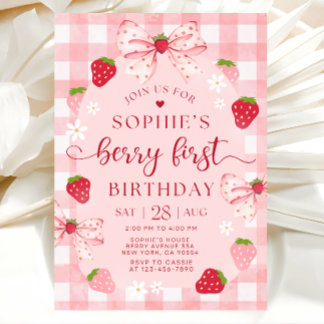Beeren-Einladung zum ersten Geburtstag, 1. Geburts Einladung