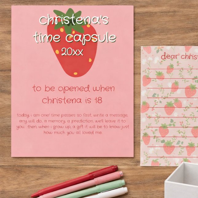 Beeren-Erstgeburtstags-Zeitkapsel-Schild Acrylschild (Von Creator hochgeladen)