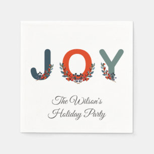 Beeren-Freude-Weihnachtsbeeren-Feiertags-Party Serviette