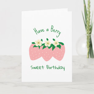 Beeren-Gute Vibes den ganzen Tag Geburtstag Karte