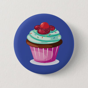 Beeren-Kuchen-Knopf-Abzeichen Button