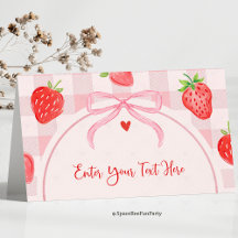 Beeren-Lebensmittel-Tags Schleife Erdbeere