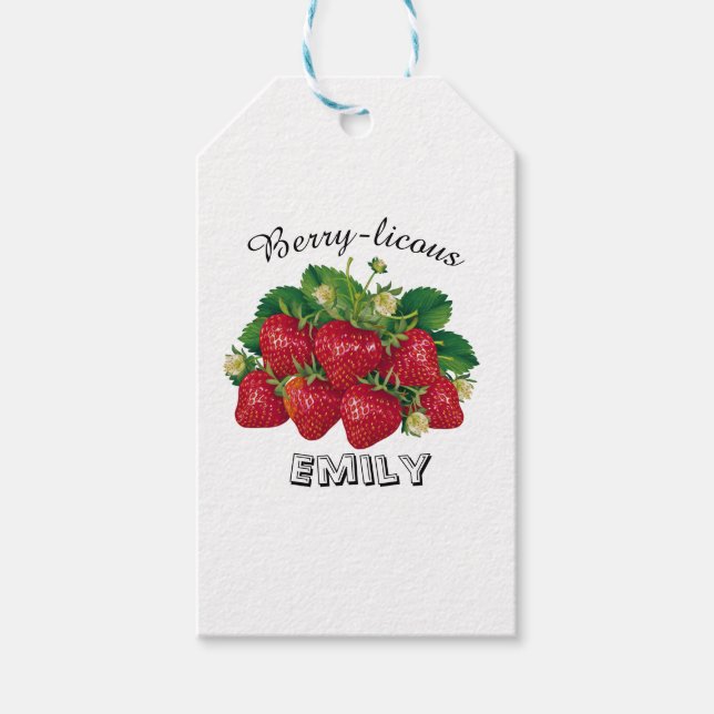 Beeren-lecker Geschenkanhänger (Vorderseite)