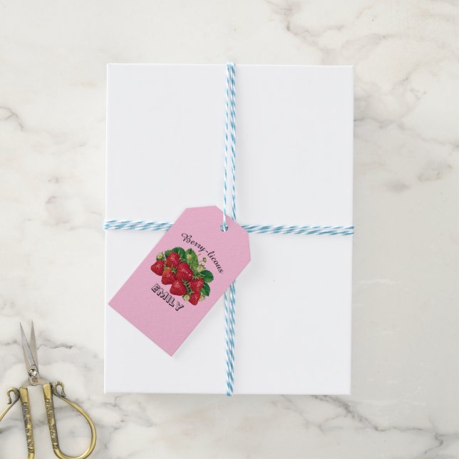 Beeren-lecker Geschenkanhänger (Mit Garn)