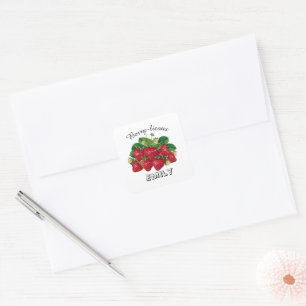Beeren-lecker Quadratischer Aufkleber