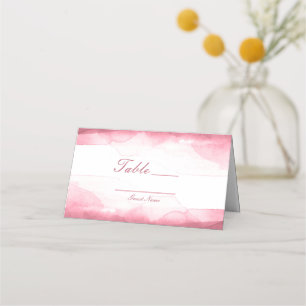 Beeren-Mauve-Pink-Aquarell-Tischnummer-Einzelplatz Platzkarte