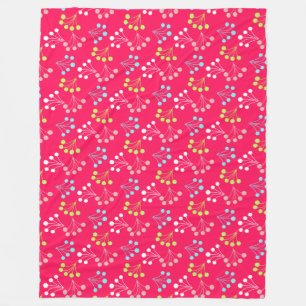 Beeren mit fester Farbe, einfaches Muster, Retro-6 Fleecedecke