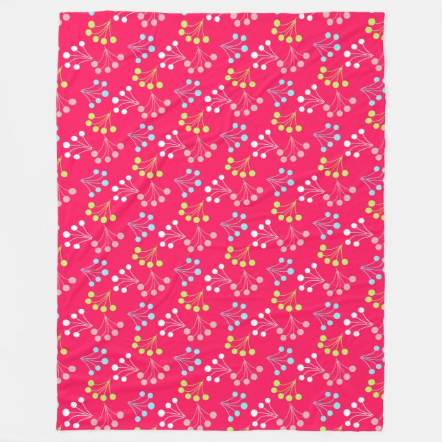 Beeren mit fester Farbe, einfaches Muster, Retro-6 Fleecedecke (Vorderseite)