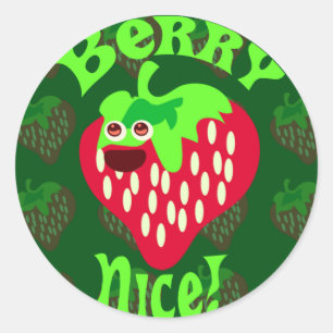 Beeren-Nett! Runder Aufkleber