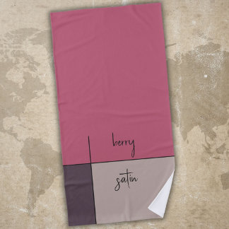 Beeren-Satin, rosa graue abstrakte moderne Kunst Strandtuch