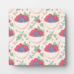 Beeren-Schalen-Muster Pastell Fotoplatte