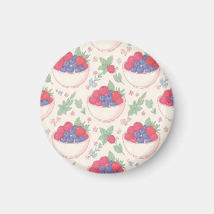 Beeren-Schüssel-Muster Pastell Magnet