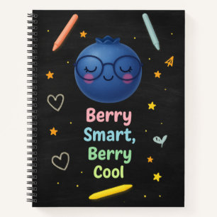 Beeren Smart Beeren Cool – Blaubeer Tafelbild Notizbuch