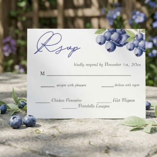 Beeren süße Blaubeer-Junggesellinnen-Abschied RSVP Postkarte