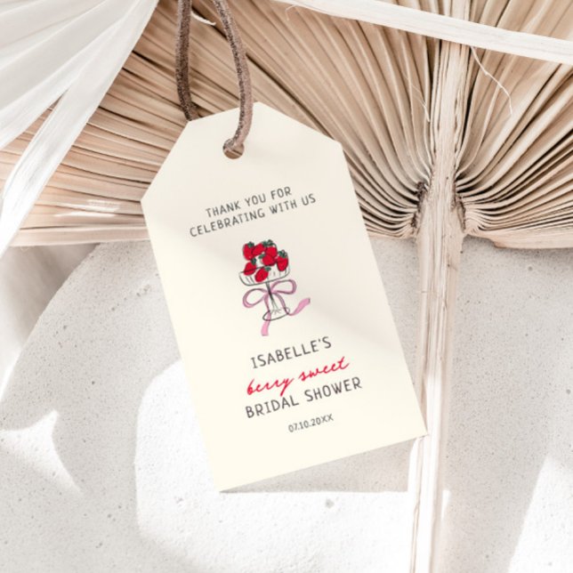 Beeren süße Erdbeer-Brautparty Geschenkanhänger (Von Creator hochgeladen)