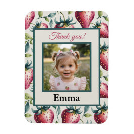 Beeren süße Erdbeer-Geburtstags-Dankeschön-Foto Magnet