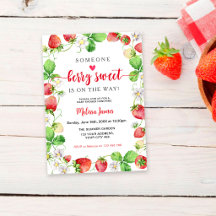 Beeren süße Erdbeere Baby Shower