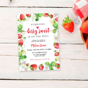 Beeren süße Erdbeere Baby Shower Einladung