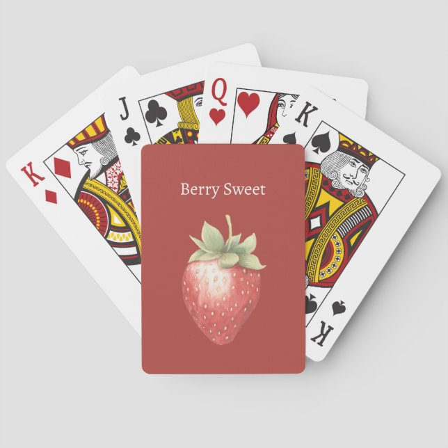 Beeren süße Erdbeere Spielkarten (Rückseite)