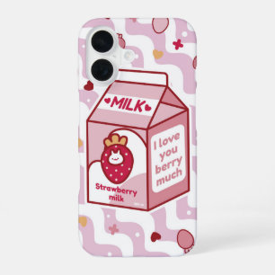 Beeren süße Erdbeermilch iPhone 16 Hülle