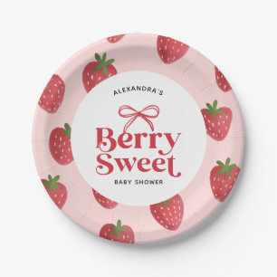 Beeren süße Schleife Baby Shower Papierplatte Pappteller