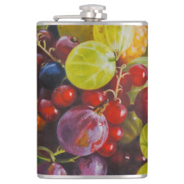 Beeren - Überrealistisches Fruchtleben Flachmann