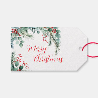 Beeren- und Eukalyptus-Weihnachten Geschenkanhänger