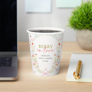 Beeren verliebt Erdbeer-Junggesellinnenabschied Pappbecher