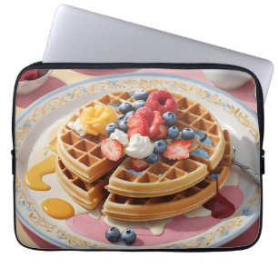 Beeren-Waffel-Frühstücksteller Laptopschutzhülle
