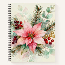 Beeren-Wasserfarben-Blumen-Notizbuch