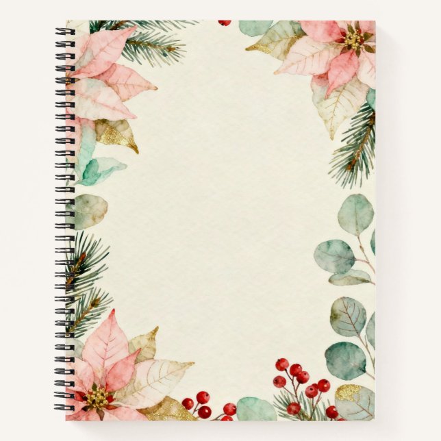 Beeren-Watercolor-Blumen-Notizbuch Notizbuch (Vorderseite)