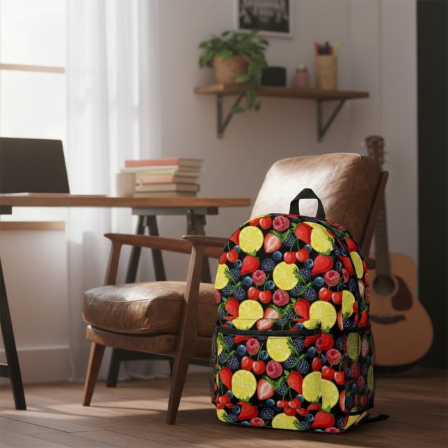 Beeren & Zitrus Scheiben  Bedruckter Rucksack (Von Creator hochgeladen)