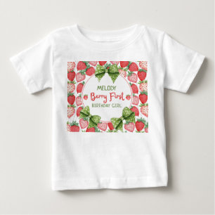 Beeren zum ersten Geburtstag Erdbeerparty Baby T-shirt