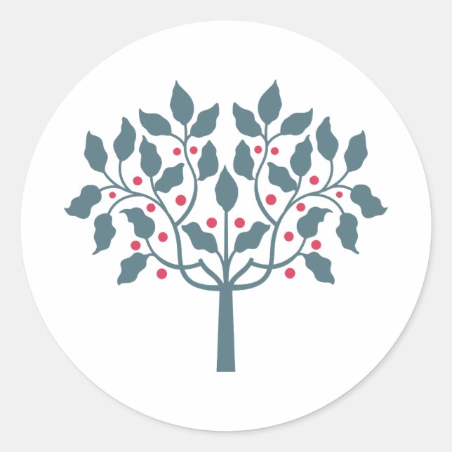 Beerenbaum Runder Aufkleber (Vorderseite)