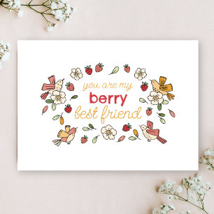 Beerenbester Freund Erdbeeren Valentinstag Feiertagskarte
