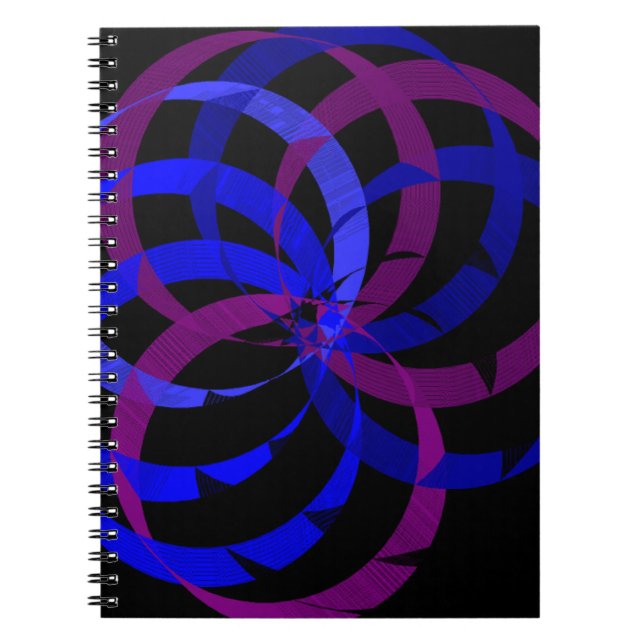 Beerengemuster Geometrisches Spiralnotizbuch Notizblock (Vorderseite)
