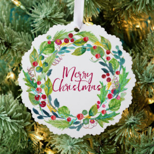Beerenkranz Papier-Ornament Karte