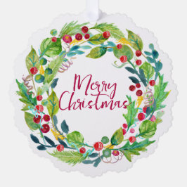 Beerenkranz Papier-Ornament Karte