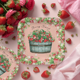 Beerenküche Babydusche Einladung Pappteller