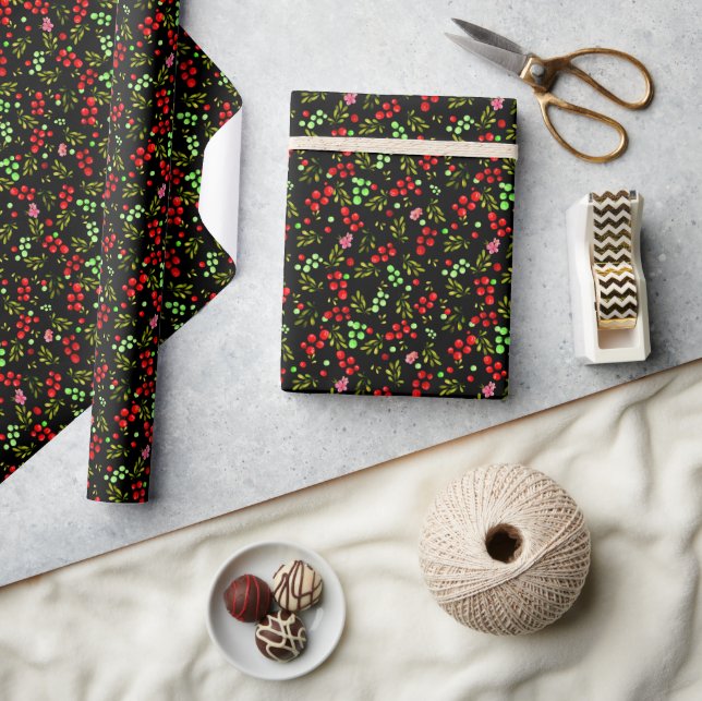 Beerenmuster Geschenkpapier (Kunsthandwerk)