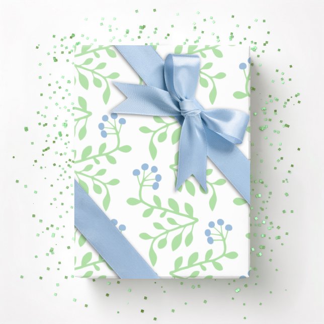 Beerentraube in Schiefer und Grün Geschenkpapier (Von Creator hochgeladen)