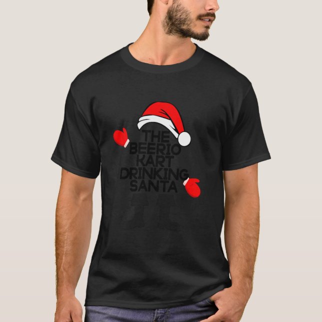 Beerio Kart trinken Weihnachtsbäume T-Shirt (Vorderseite)
