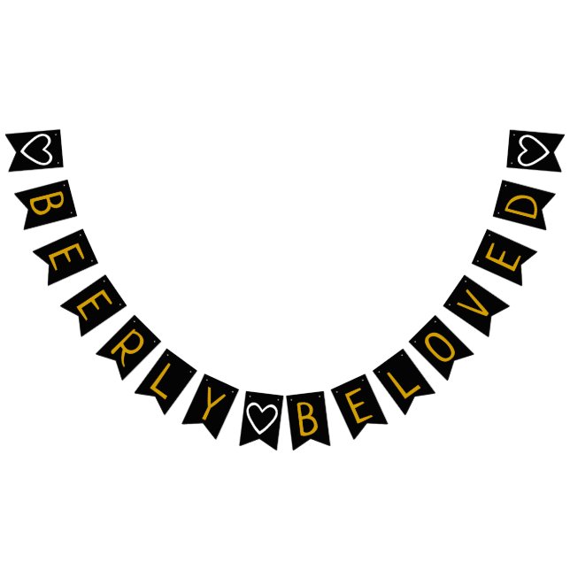 Beerly Beloved Co-Ed Wedding Brautparty Wimpelkette (Alle)