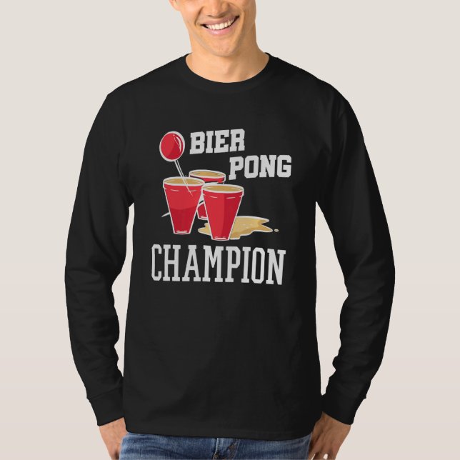 Beerpong Drinking Game Beer Drink Beer Pong Ch T-Shirt (Vorderseite)