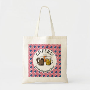 Beers Cheers USA FLAG American Customized Cartoon Tragetasche