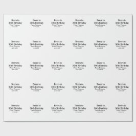 Beers to 30th birthday name date man stylishSimple Geschenkpapier