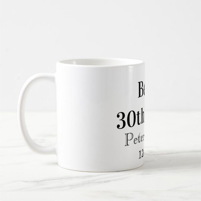 Beers to 30th birthday name date man stylishSimple Kaffeetasse (Links)